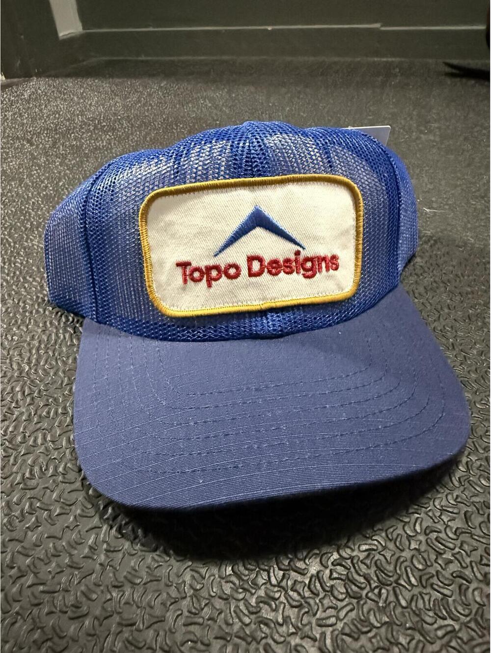 Topo Designs Blue Trucker Snapback Hat NWT